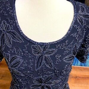 Paris & New York Designer Laurence Kazar Beaded Dress